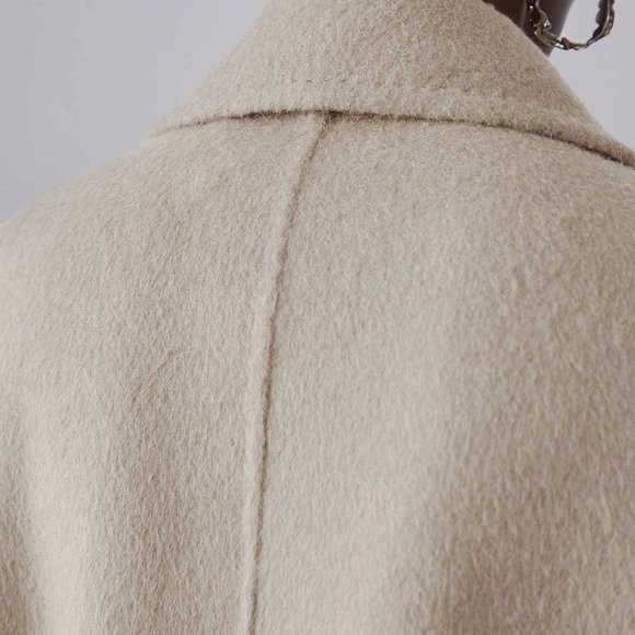 BNWOT | SILK MAISON Patch Pockets Oversized Wool Coat - Picture 6 of 6